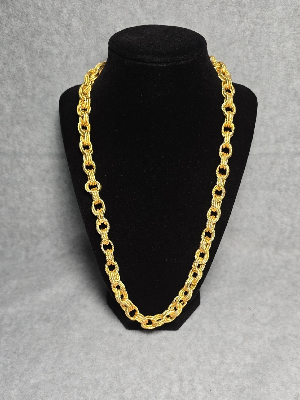 Textured Gold-Link Statement Necklace - Women Jewelry